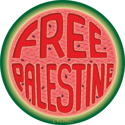 Free Palestine Watermelon Sticker